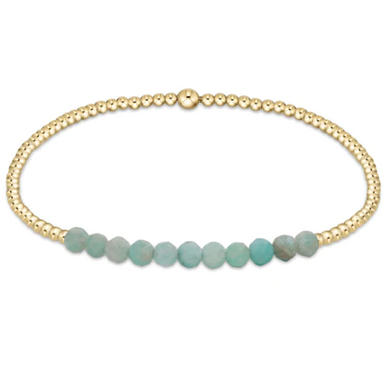 Enewton Bliss 2mm Gold Bracelet Bracelets in Amazonite at Wrapsody