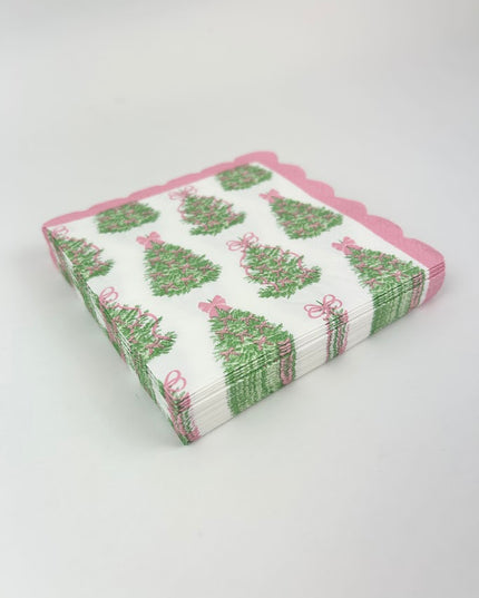 Bow Christmas Tree Cocktail Napkins Napkins in at Wrapsody
