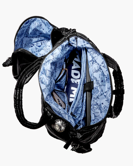 Oliver Thomas Wanderlust Tote Denim Navy Floral Totes in at Wrapsody