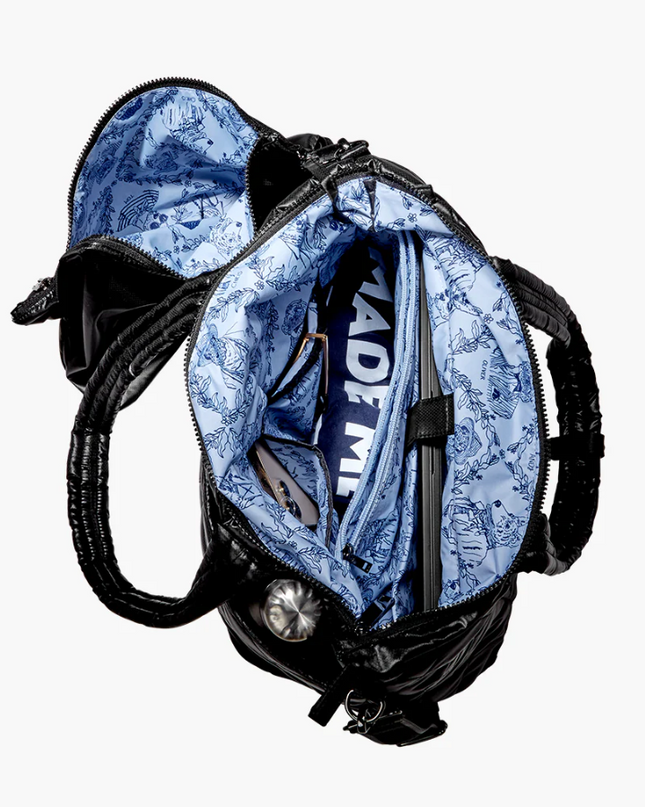 Oliver Thomas Wanderlust Tote Denim Navy Floral Totes in at Wrapsody