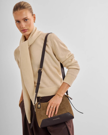 Charlbury Crossbody Bag in Caramel Suedette/Bitter