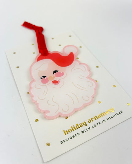 Santa Face Acrylic Ornament Home Decor in  at Wrapsody