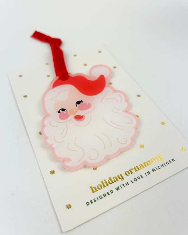 Santa Face Acrylic Ornament Home Decor in  at Wrapsody