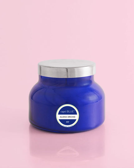 Capri Blue Jar 19oz Candle Candles in Aloha Orchid at Wrapsody