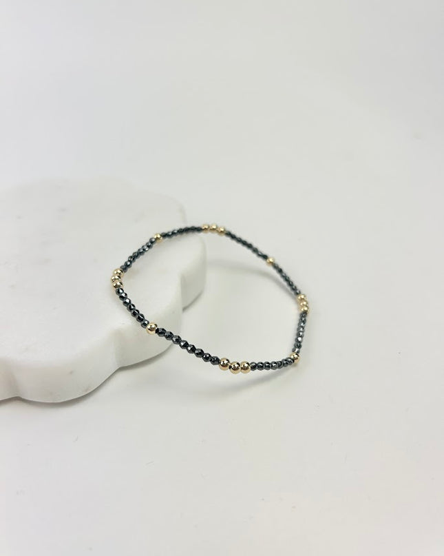 Enewton Worthy 2mm Bracelet - Faceted Hematite Bracelets in  at Wrapsody