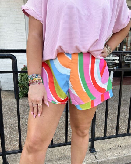 Hallie Wave Shorts Shorts in  at Wrapsody