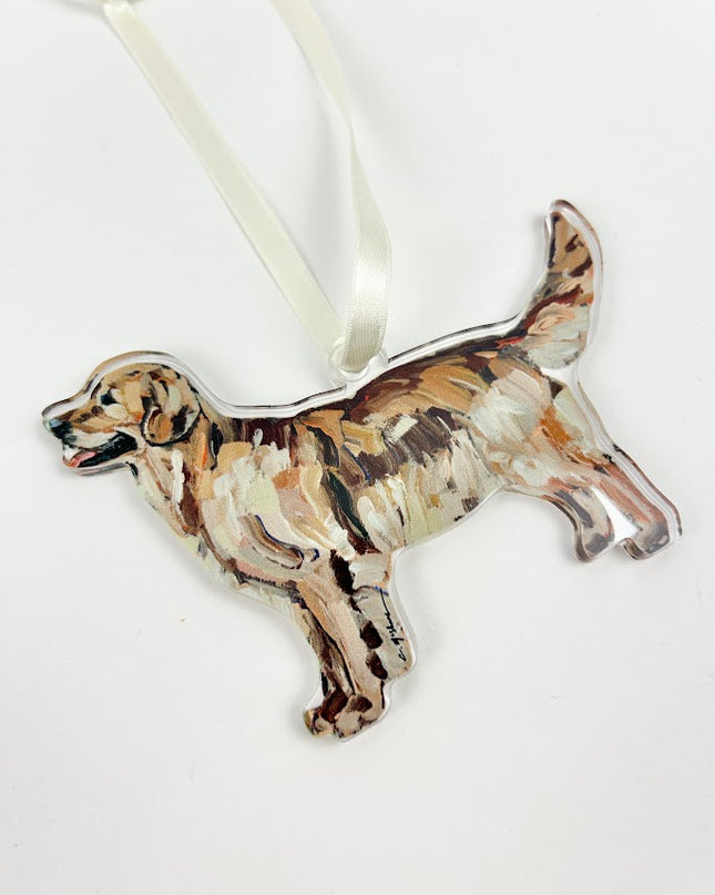 Dark Golden Retriever Acrylic Ornament Home Decor in  at Wrapsody