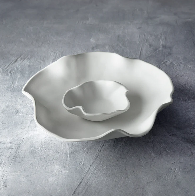 Vida Nube Chip & Dip Set in White Tabletop in  at Wrapsody