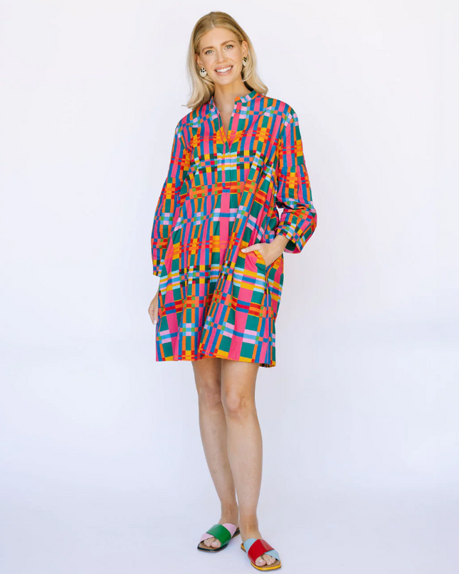 Milly Que Paso Plaid Dress Dresses in  at Wrapsody