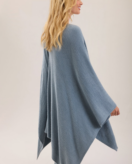 Barefoot Dreams CozyChic Lite Weekend Wrap - Blue Aura Loungewear in at Wrapsody
