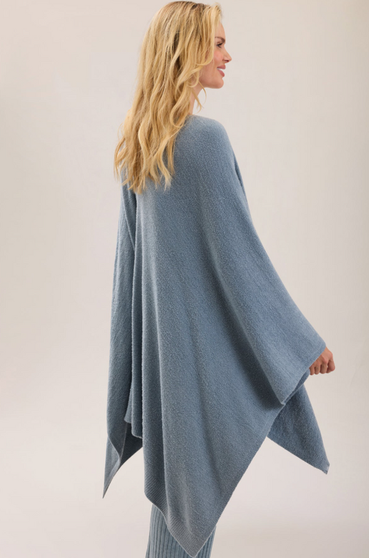 Barefoot Dreams CozyChic Lite Weekend Wrap - Blue Aura Loungewear in at Wrapsody