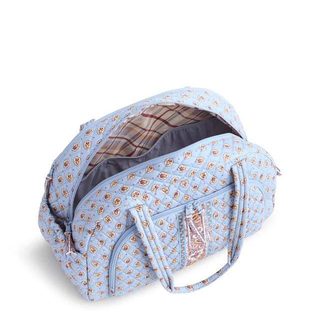 Vera Bradley Blue Leaf Weekender Travel Bag Luggage in at Wrapsody