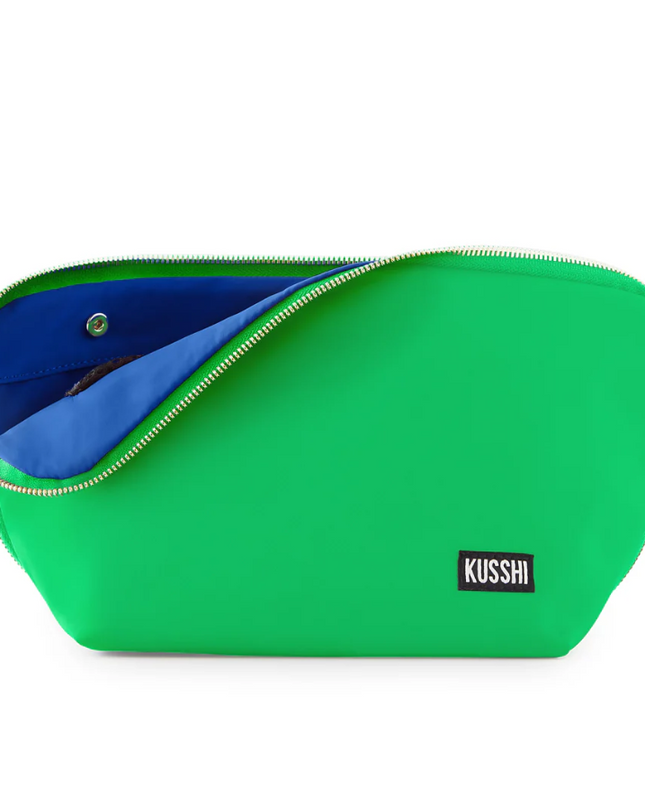 Signature Makeup Bag Kelly Green/Navy Travel Accessories in at Wrapsody