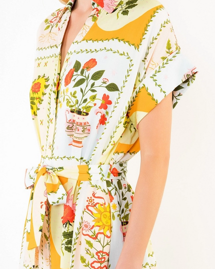 Flowers and Vases Midi Dress