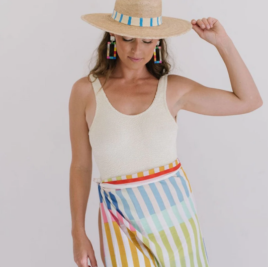 Sarong - Rainbow Stripe Outerwear in  at Wrapsody