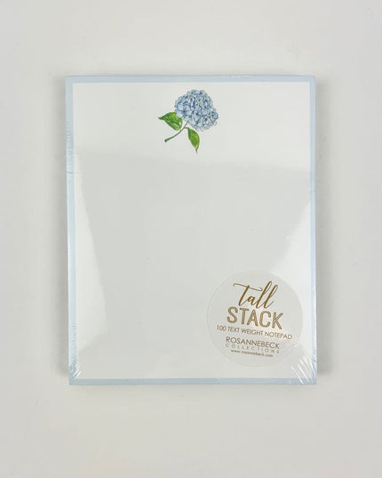 Hydrangea Blue Pad Stack Paper in  at Wrapsody