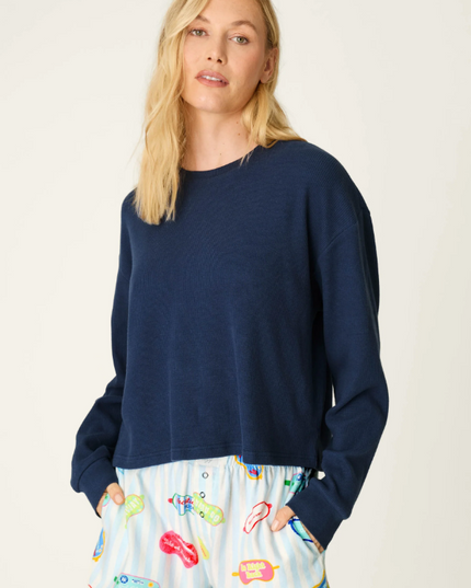 PJ Salvage Flannel Blue Night Shirt Loungewear in S at Wrapsody