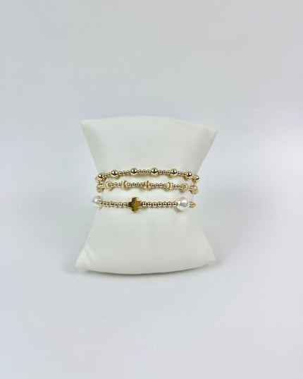 Enewton Signature Cross Admire Pearl Bracelet Stack Bracelets in at Wrapsody