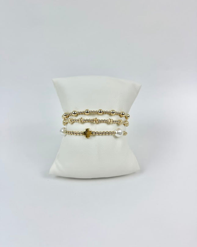 Enewton Signature Cross Admire Pearl Bracelet Stack Bracelets in at Wrapsody