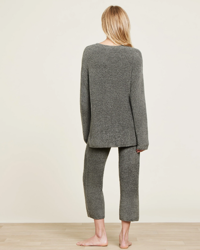 Barefoot Dreams Textured Pullover - Olive Branch Loungewear in  at Wrapsody