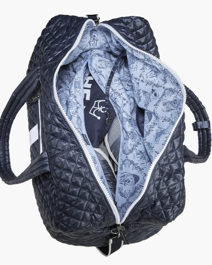 Oliver Thomas 24/7 Weekender Duffle Denim Navy Floral Luggage in at Wrapsody