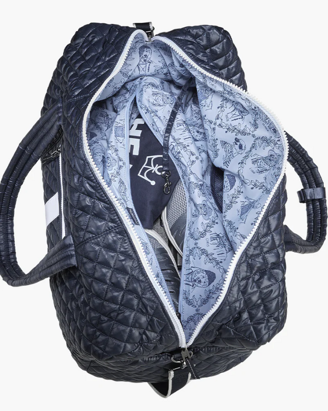 Oliver Thomas 24/7 Weekender Duffle Denim Navy Floral Luggage in at Wrapsody