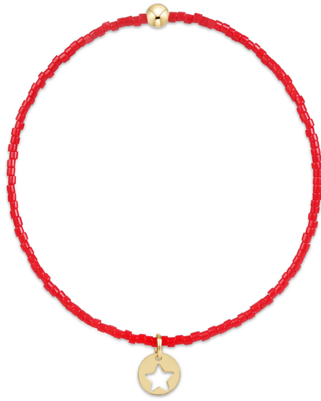 Enewton Hope Classic Red Small Star Disc Bracelet Bracelets in at Wrapsody