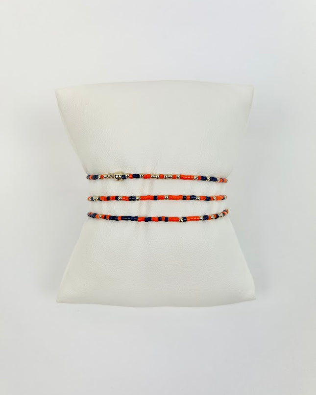 Enewton Hope Unwritten Bracelet - Bright Orange Matte Navy Mix Bracelets in at Wrapsody