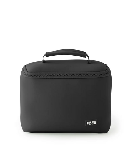 Neoprene Train Case Black/Pink Small Travel Accessories in at Wrapsody