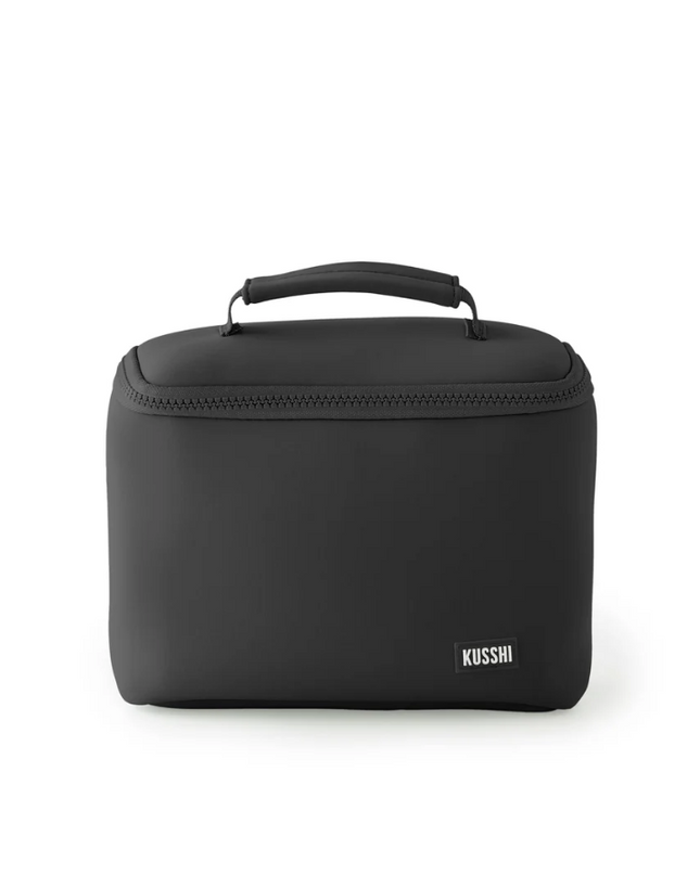 Neoprene Train Case Black/Pink Small Travel Accessories in at Wrapsody