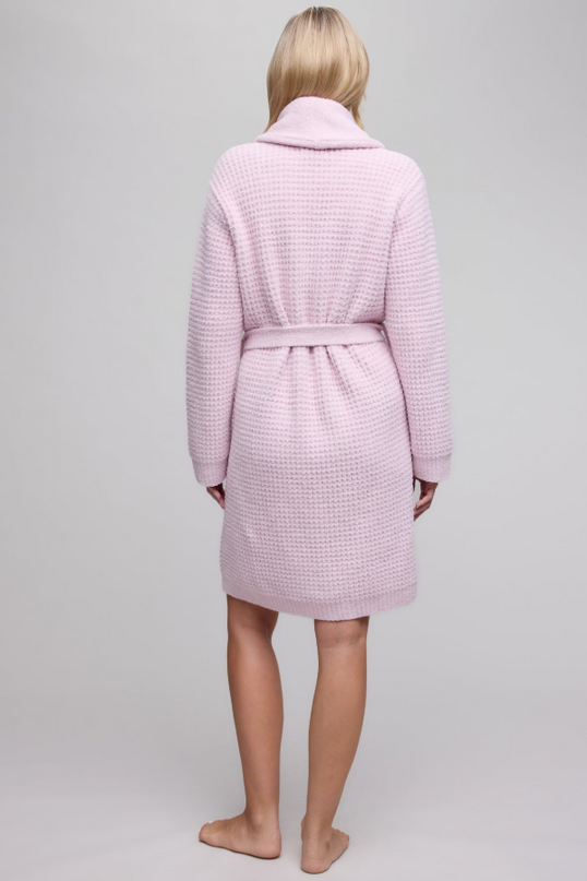 Barefoot Dreams CozyChic Waffle Robe - Petal Loungewear in at Wrapsody