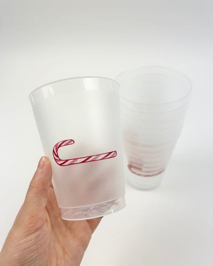 Candy Cane Cups Set of 8 Drinkware in  at Wrapsody