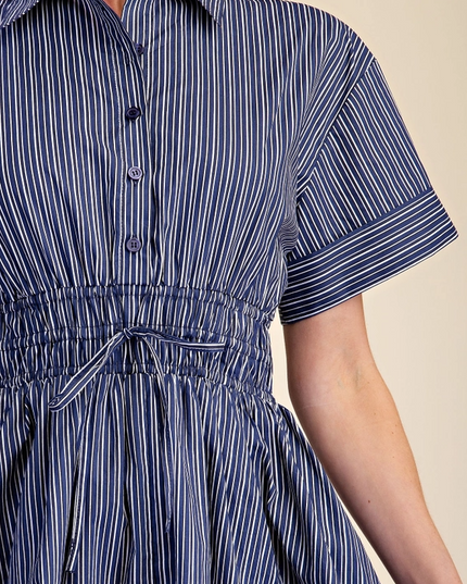 Striped Navy Mini Dress