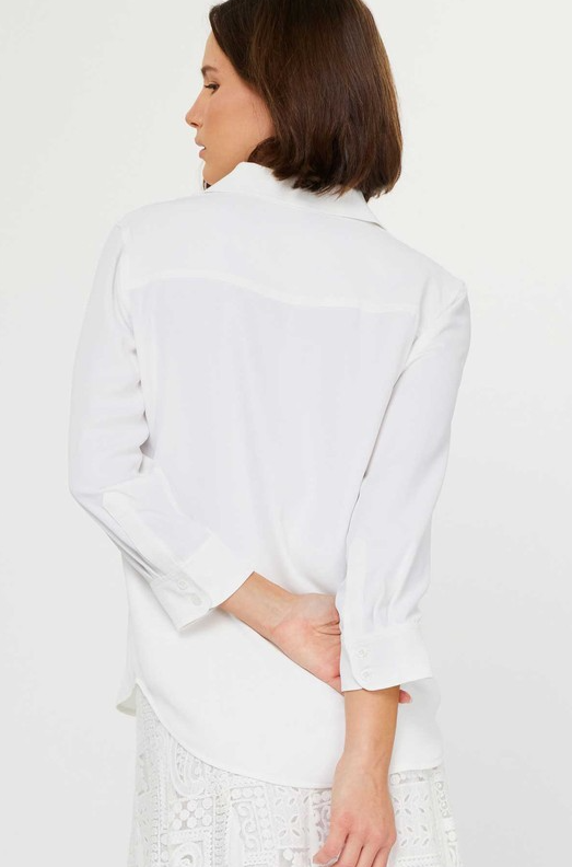 White Button Down Blouse