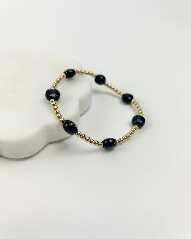 Enewton Admire 3mm Bracelet - Faceted Onyx Bracelets in  at Wrapsody