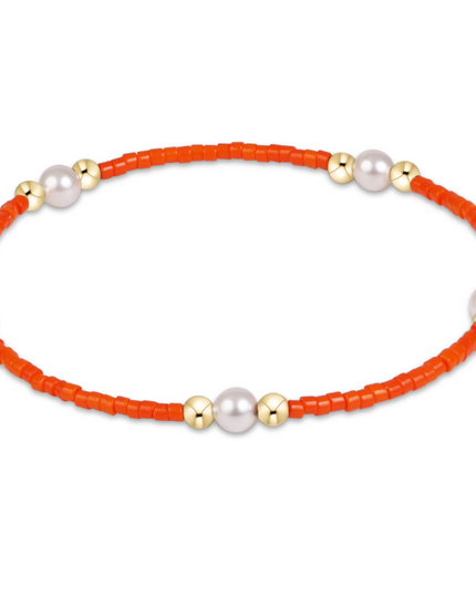 Enewton Gameday Hope Purpose Pearl Bracelet - Bright Orange