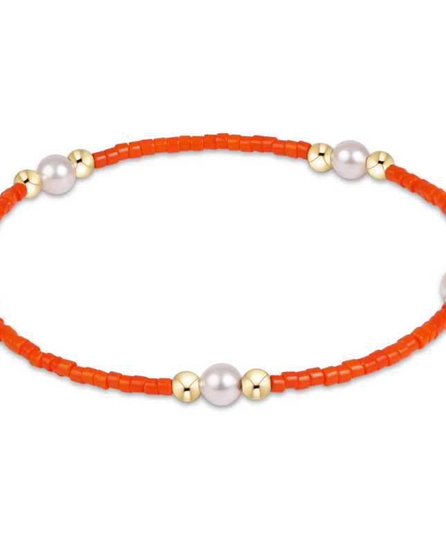 Enewton Gameday Hope Purpose Pearl Bracelet - Bright Orange Bracelets in at Wrapsody