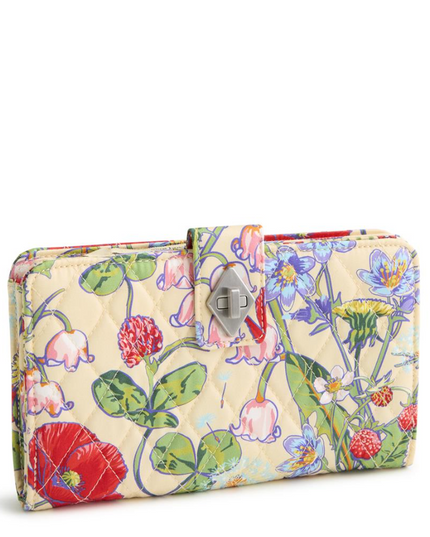 Vera Bradley All the Pretty Wildflowers Turnlock Wallet