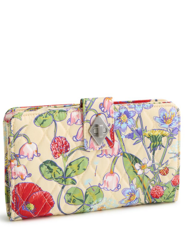 Vera Bradley All the Pretty Wildflowers Turnlock Wallet Wallets in at Wrapsody
