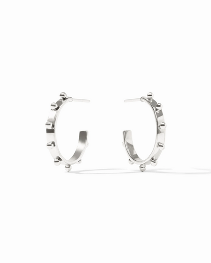 Julie Vos SoHo Hoop Small in Silver Earrings in at Wrapsody