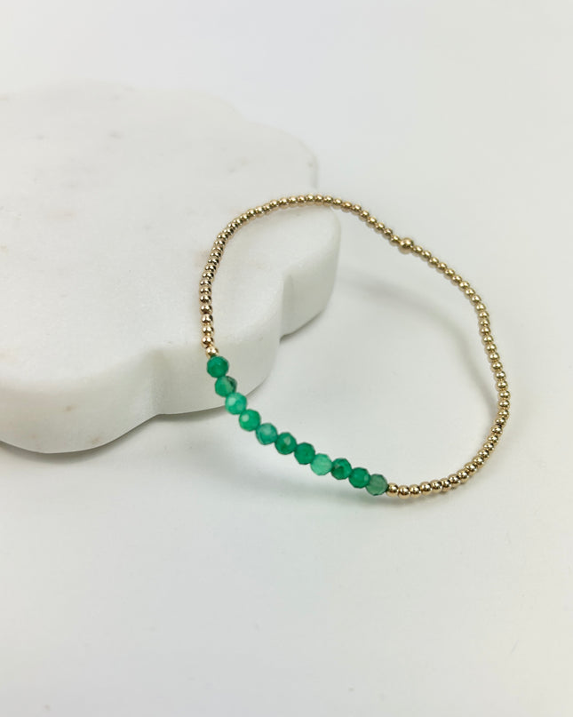 Enewton Bliss 2mm Bracelet - Green Onyx Bracelets in  at Wrapsody