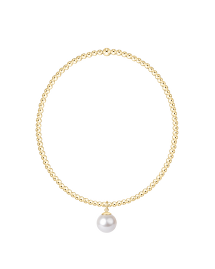 Enewton Classic Gold 2mm Bracelet with 8mm Pearl Charm