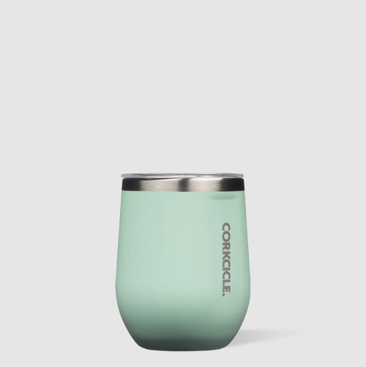 Corkcicle Stemless Wine 12oz Drinkware in Matcha at Wrapsody