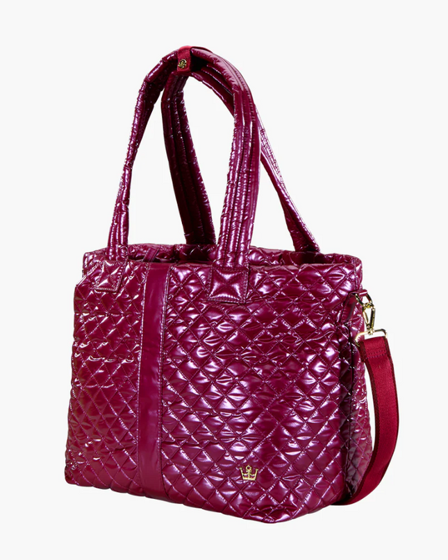 Oliver Thomas Kitchen Sink Tote 2 - Raspberry Pink Metallic Luggage, Totes in  at Wrapsody