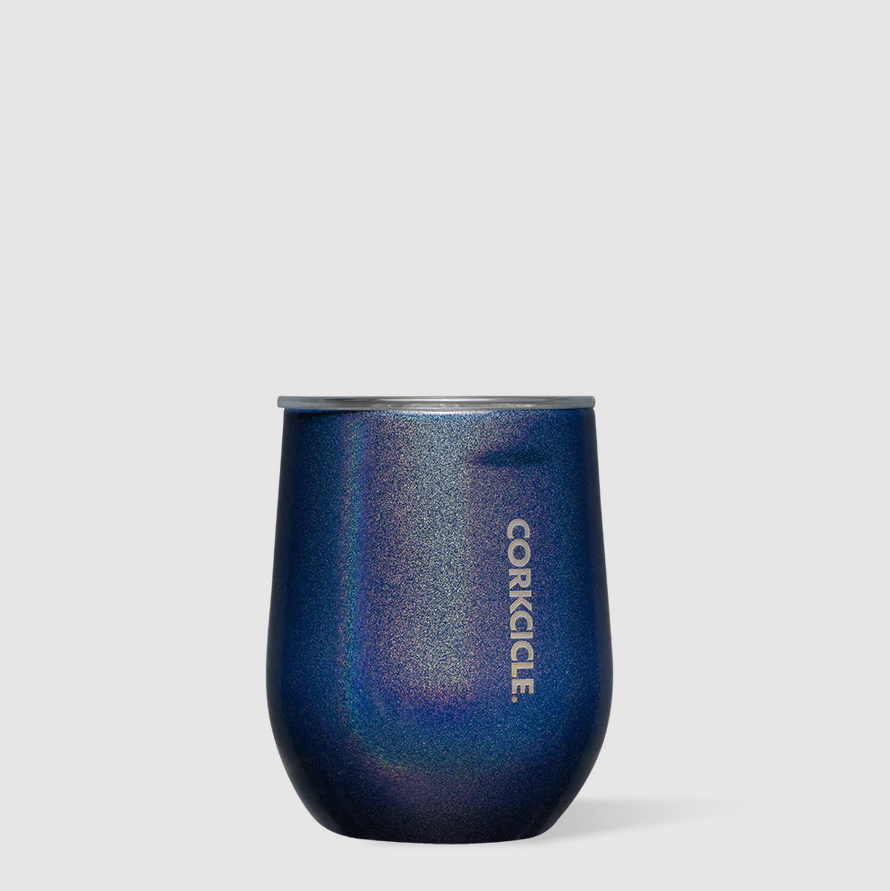 Corkcicle Stemless Wine 12oz Drinkware in Midnight Magic at Wrapsody