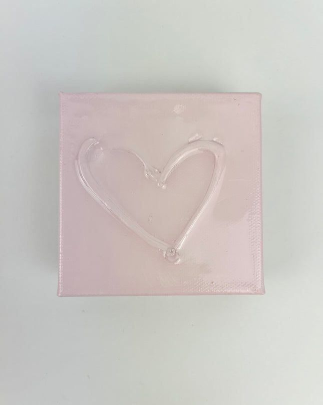 Light Pink Mini Hearts Canvas Home Decor in  at Wrapsody