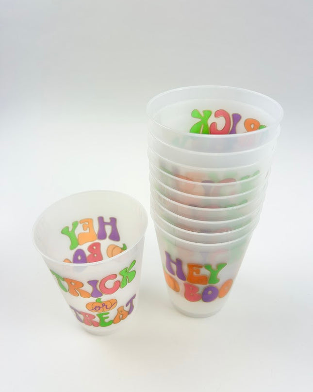 Halloween Hey Boo Cups Set of 10 Drinkware in  at Wrapsody