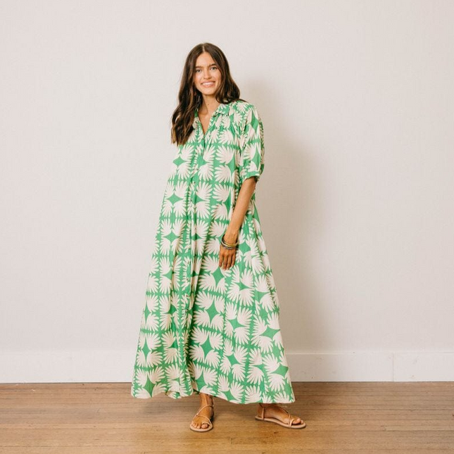Oasis Viridian Tile Midi/Maxi Dress Dresses in S at Wrapsody