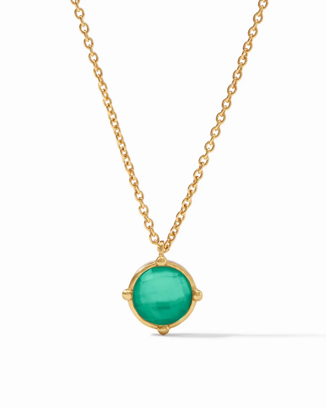 Julie Vos Honeybee Emerald Green Solitaire Necklace Necklaces in  at Wrapsody