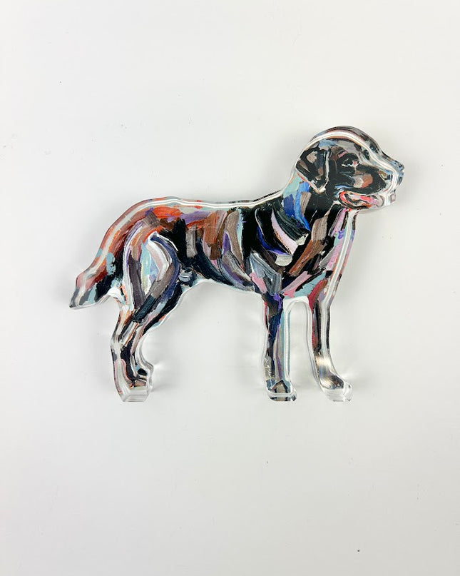 Chocolate Lab Acrylic Block Home Decor in  at Wrapsody